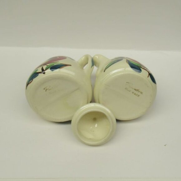 Purinton Pottery Slip Ware OPEN APPLE Creamer and Two-Handled Sugar Bowl w/Lid - Picture 4 of 4